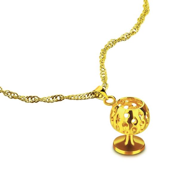 

personality hollow 925 silver pendant fashion for women necklace gold charm jewelry clavicle water wave friends chains