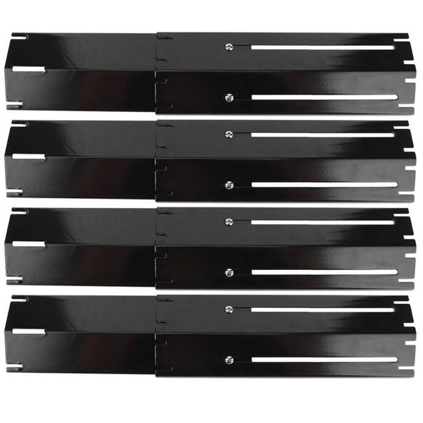 

tools & accessories 4pcs universal heavy duty adjustable porcelain steel heat plate replacement shield tent burner cover for gas grill