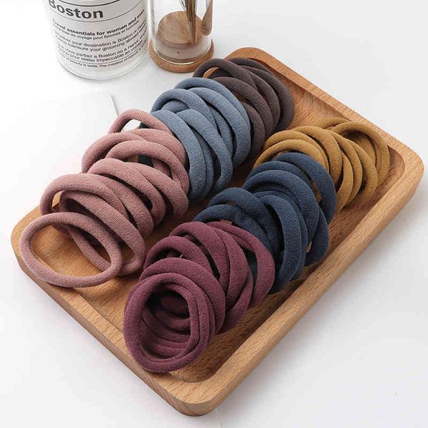 50 pezzi ragazze tinta unita grande elastico porta coda di cavallo gomma copricapo fasce elastiche ragazza coreana accessori per capelli ornamenti