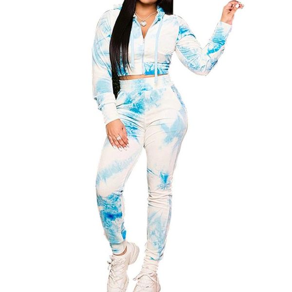 

women's tracksuits spring autumn women fashion 2-piece outfit set casual long sleeve zipper hooded print and pants, Gray