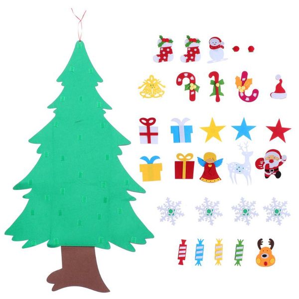 

christmas decorations 1 set felt tree hangings adornment party decor wall hanging