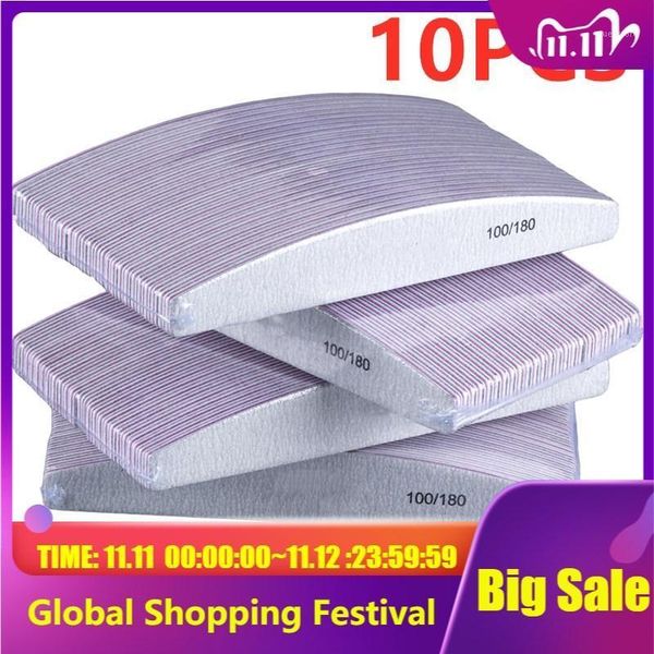 

10pcs/set nail file buffer double side of the 100/180 trimmer lime acrylic art tools1