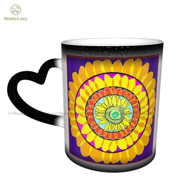 

mugs sunflower mug fun porcelain cappuccino the changes color cups