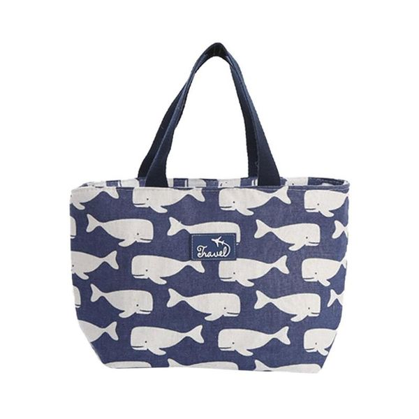 

cloth cotton and linen cartoon portable insulation bag outdoor handcuffs lunch insulated box picnic storage bags