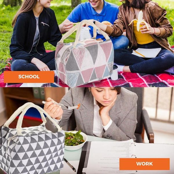

Insulation Cold Lunch Bag Simple Ice Portable Meal Student Picnic Insulated Y3L2 Storage Bags