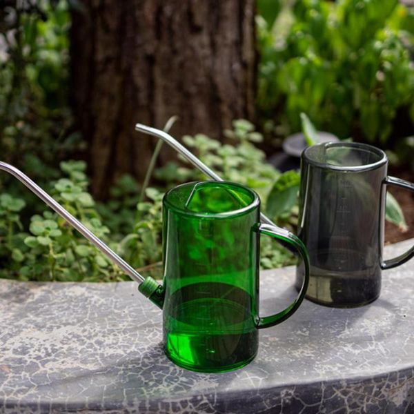 

watering pot handheld 1l long spout with measuring scale gardening spray kettle water equipments