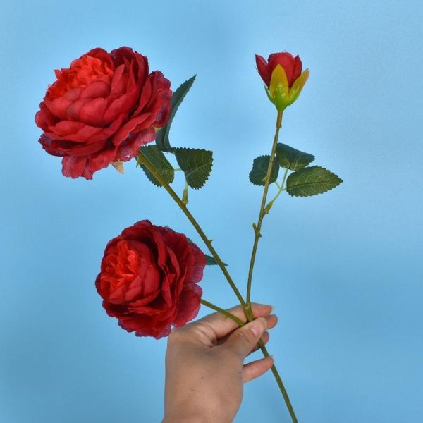 

3pcs 60cm artificial flowers bouquet rose pink silk roses for valentines day gifts diy home wedding party decoration fake flower decorative