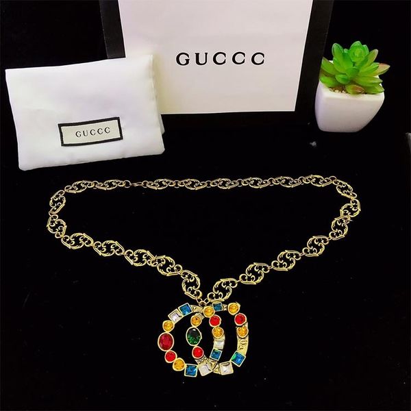 

premium outlet 70% off qijia new color diamond double necklace fashion, Silver