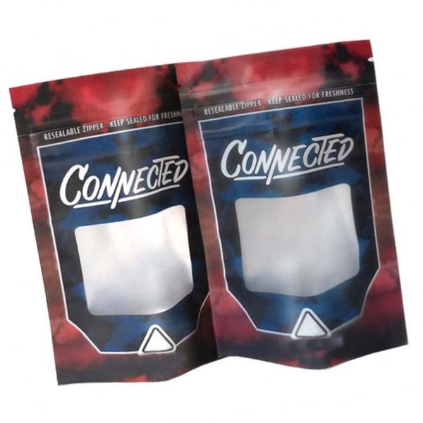 

storage bags 3.5g connected california mylar child resistant zipper stand up packaging bags(only bag no food)