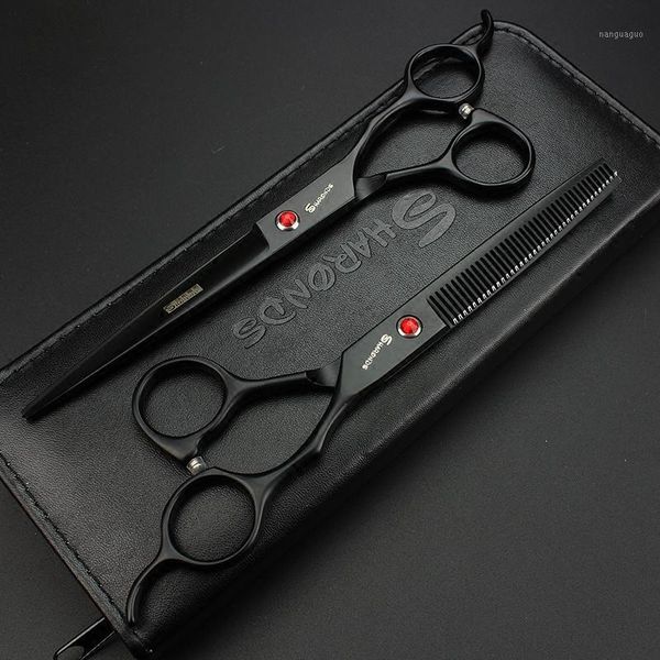 

sharonds 7 inch hairdressing scissors japanese 440 professional thinning cut haircuts chunker hair1