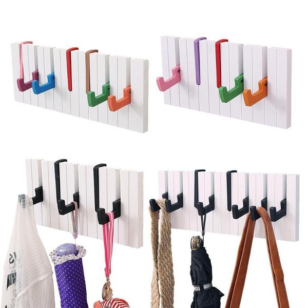 

hooks & rails coat rack hook wooden piano style color wall hanging decoration magnetic hanger key ring storage drop