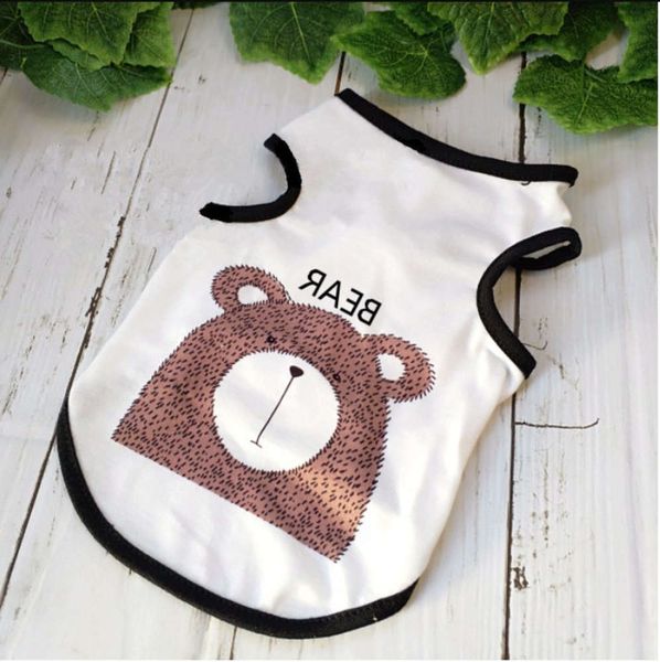 

little thin cat vs bear fadou bomei small dog summer vest clothes net red