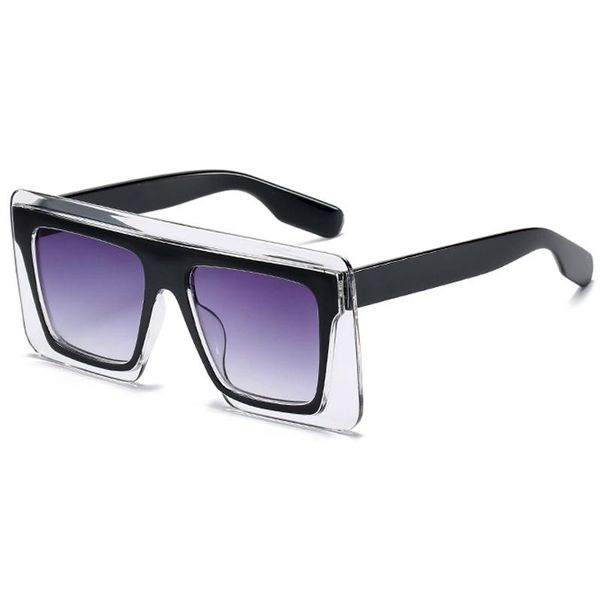

oversized sunglasses women big frame lunette soleil femme 2021 square sun glasses luxury woman shades uv400 eyewear, White;black