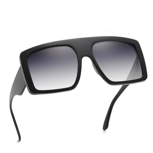 

sunglasses fashionable sun frames frame women big oversized sunglasses large design flat sun glasses trendy square gradient shadesdr27723, Black