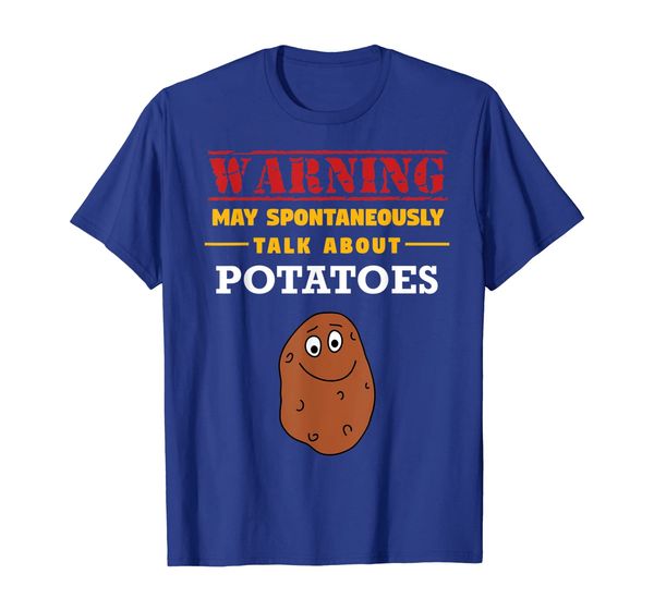 

may spontaneously talk about potatoes - funny potato t-shirt, White;black