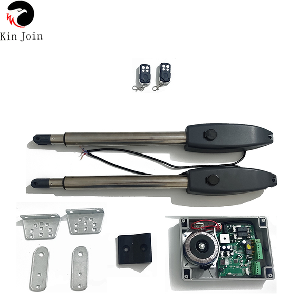 

fingerprint access control kinjoin big farm auto gate, swing gate opener for fence use, motor vallige/with transformer solar kit optional