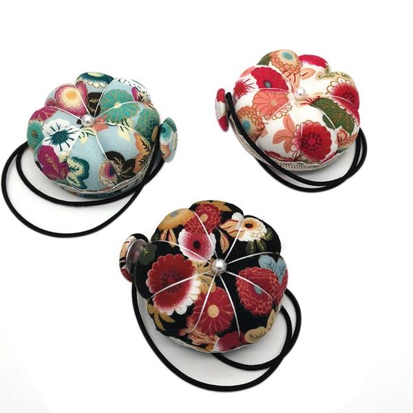 

storage bags floral print wrist pin cushion wearable needle bag holder sewing