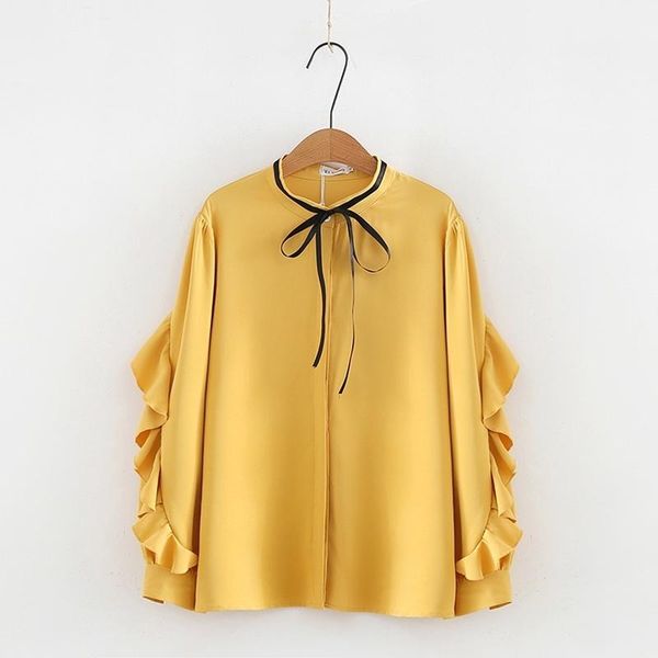 

plus size women's spring blouse xl-3xl solid elegant blusas oversized blouses & shirts, White