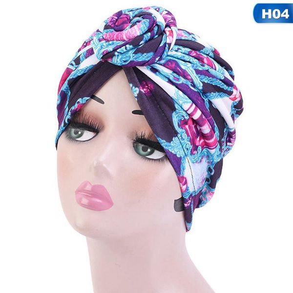 

women headwrap flower bandana headwear ladies multicolor hair scarf printed knot vortex turban cotton african pattern hat1