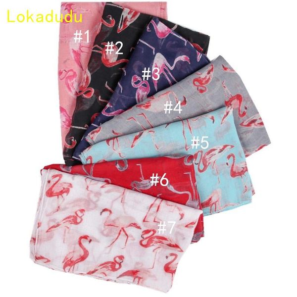 

scarves 2021 est flamingo shawls beautiful animal wrap scarf hijab muffler 7 color, Blue;gray