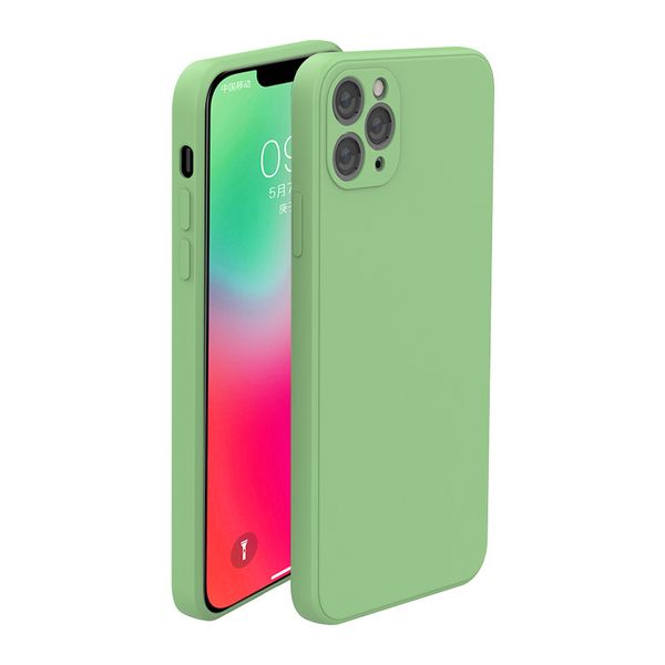 Durável macio Matte Silicone Celular Casos de Proteção para iPhone 13 Mini Pro Max 12 11 Series XS Borda Reta 1: 1 Tamanho Tamanho Celular DHL