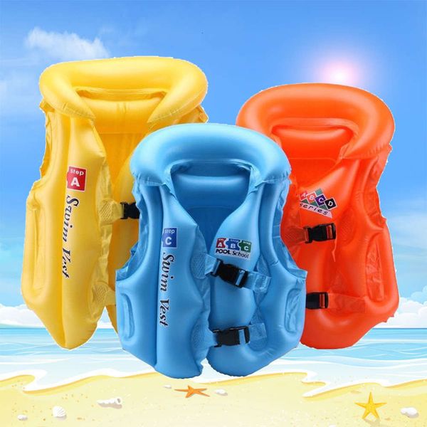

children's swimming circle learn to swim thickened buoyancy inflatable vest baby floating armpit life jacket adult, Blue