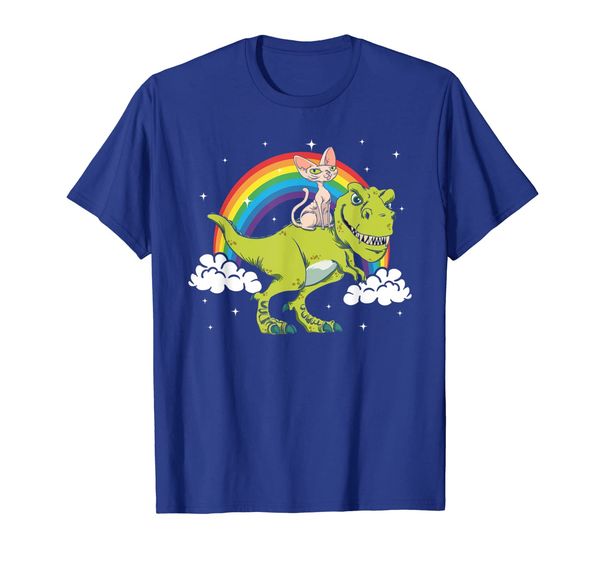 

sphynx cat kitten t rex dinosaur tyrannosaurus tshirt gift, White;black