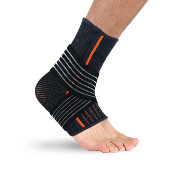 

ankle support 1 piece compression bandage elastic high protect foot arch pad boxing running basketball anti hurt brace, Blue;black