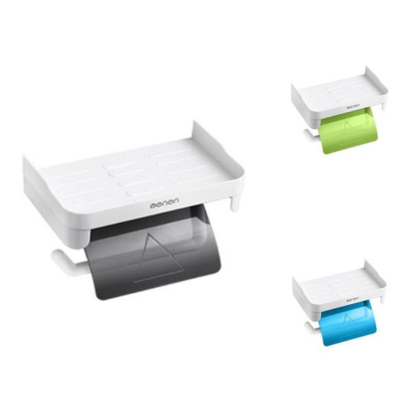 

toilet paper holders mengni wall mount holder bathroom roll rack self adhesive tissue shelf kitchen accessories