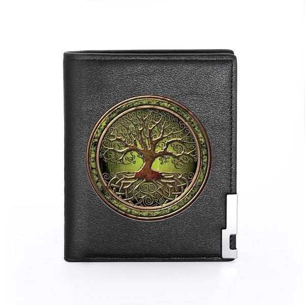

wallets fashion tree of life printing men women leather wallet billfold slim /id holders male short purses, Red;black