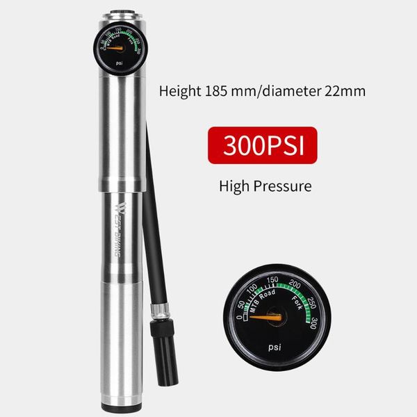 

bike pumps west biking 144g portable mini bicycle pump mtb mountain 300psi high pressure cycling hand air ball tire inflator