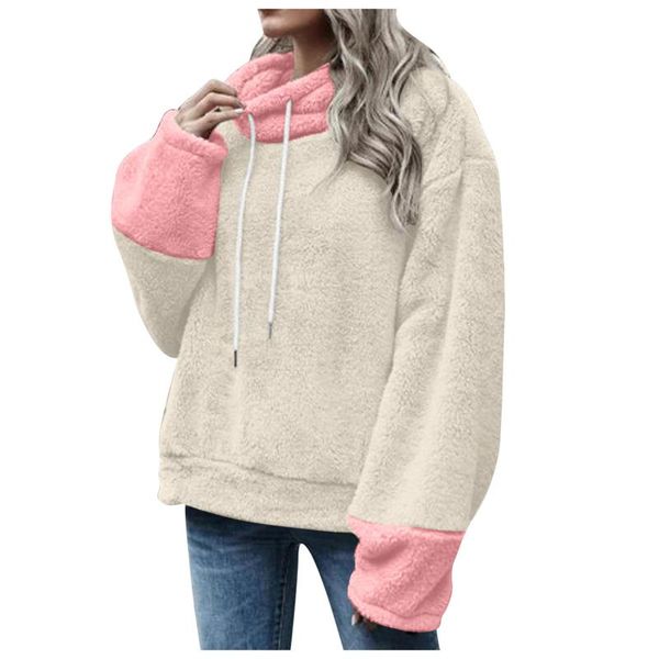 

women's hoodies & sweatshirts women autumn winter plush warm fluffy pullover loose soft thick hoodie for #t3g, Black