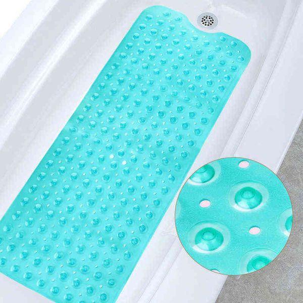 Anti Kayma Banyo Mat Vantuz Emniyet Duş Küvet Paspaslar Küf Dayanıklı Banyo Kat Mat PVC Su Geçirmez Masaj Ayak Pedi 211109