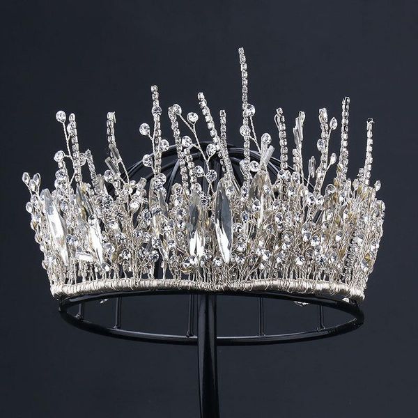 

hair clips & barrettes jeweled crowns beautiful headpiece wedding crown tiaras accessories for prom birthday costume party ml, Golden;silver