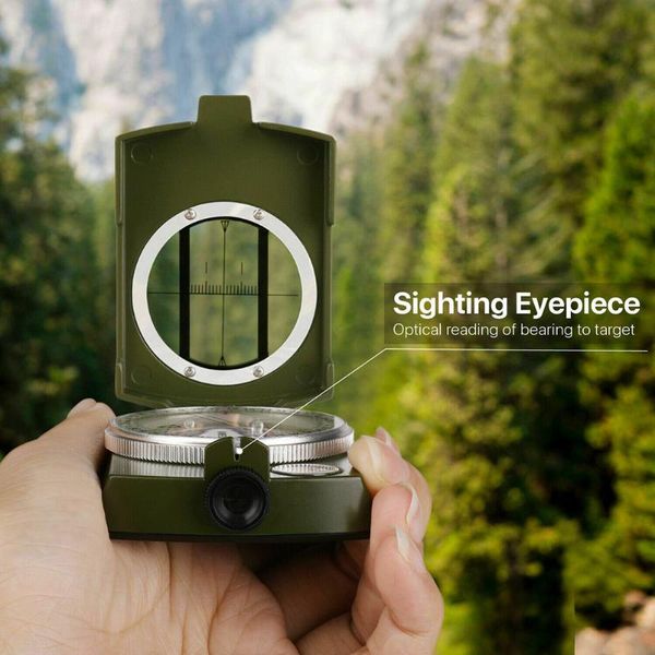 

professional pocket metal sighting compass clinometer hiking camping outdoor asd88 gadgets