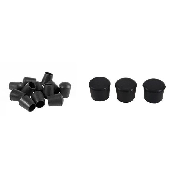 

pcs black anti scratch rubber ferrule floor protector & 12 furniture crutch feet chair leg tip pad bath mats