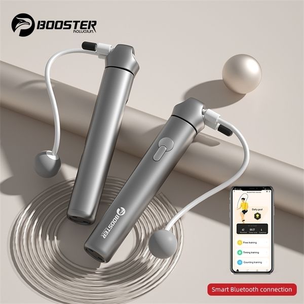 Booster Smart Jump Rope Counter Sports Skiping с анализом приложений Регулируемая длина Тренажерный зал Домашний тренажерный зал Фитнес 220216