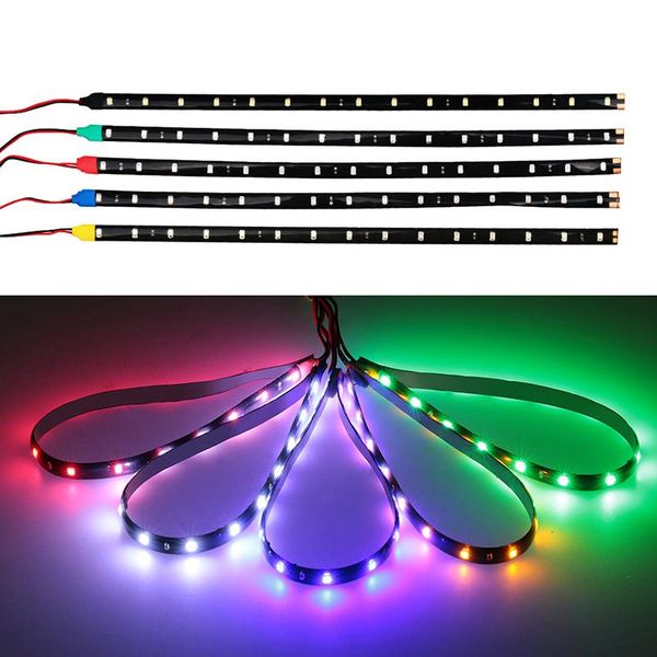 

4pcs 30cm 3528 waterproof led strip flexible lights dc12v smd holiday lampada light tape ribbon lamp strips
