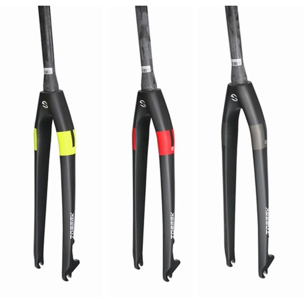 

bike forks toseek carbon fiber fork tapered rigid bicycle e disc brake 26 /27.5/ 29 er inch mtb ud black bicicleta accessories