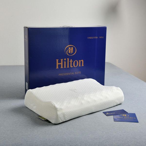 

pillow hilton el memory foam bed orthopedic for neck pain sleeping with embroidered pillowcase 50*30cm