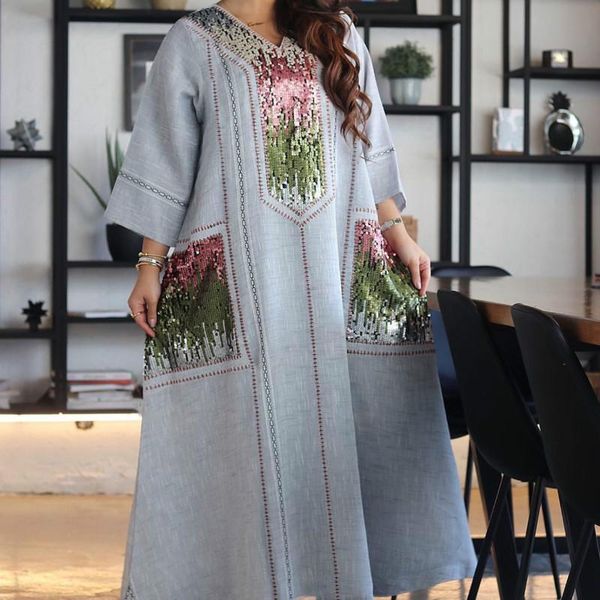 

abaya dubai muslim dress luxury high class sequins embroidery african ramadan kaftan islam clothing women long maxi dresses 2021 ethnic, Red