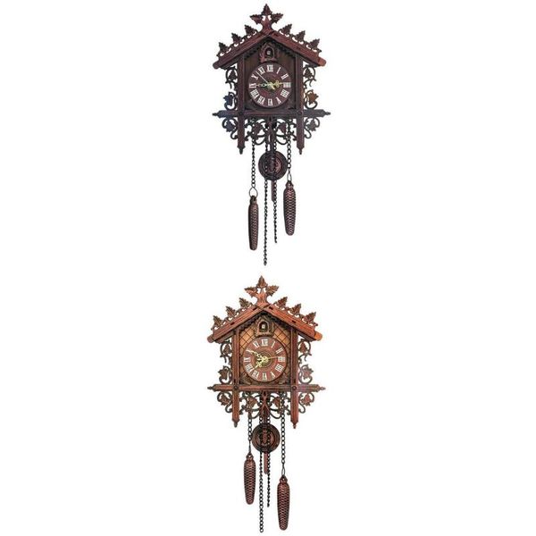 

wall clocks 2 color antique wooden cuckoo clock with pendulum for home office el decoration