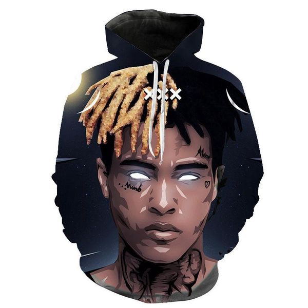 

men's hoodies & sweatshirts xxxtentacion men women children sweatshirt rapper hip hop hoodie boy/girl harajuku streetwear pullover, Black