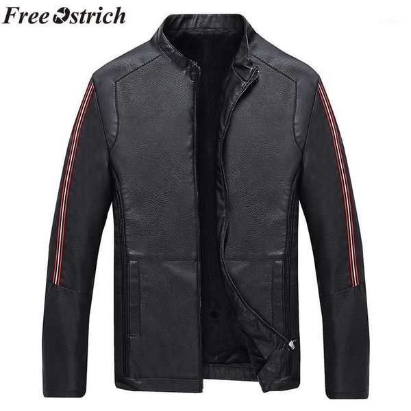 

ostrich men jacket 2021 winter casual solid color zipper long sleeve coats blouses windproof1, Black;brown