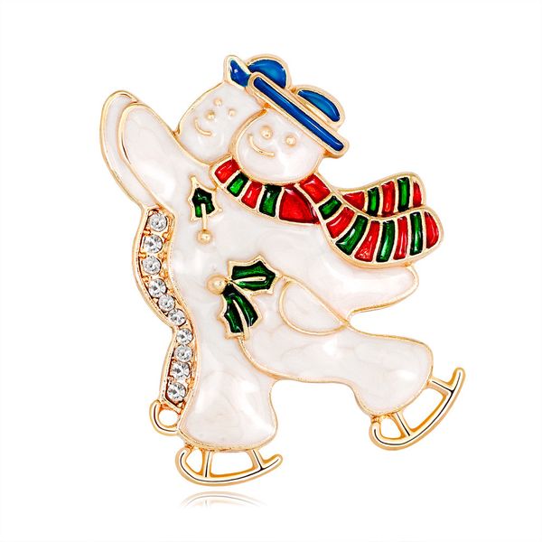 

factory versatile creative cartoon christmas snowman brooch christmas