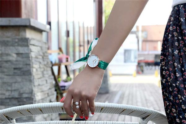 LMJLI – CRRJU neue einzigartige Damen-Armbanduhr mit Blumenmuster, modische Damen-Kleideruhr, hochwertige Stoffuhr, süße Mädchen-Armbanduhr