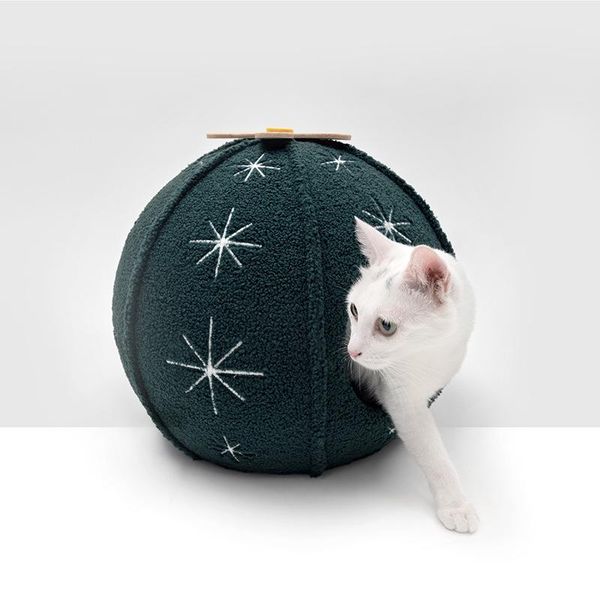 

cat beds & furniture fun style cats bed four seasons universal large capacity house cleaning convenient semi-enclosed cactus ball pet nest