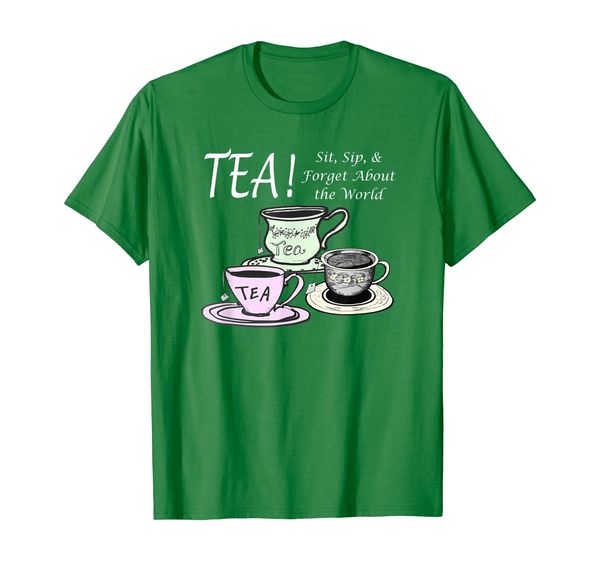 

vintage tea cup clothing t-shirt, White;black