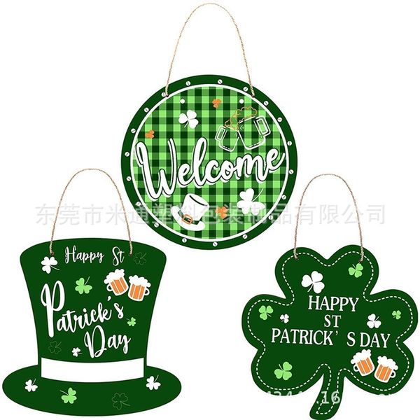 

Creative hollow board Irish hanging home decoration welcome card