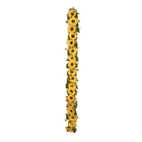 

decorative flowers & wreaths flower vine fake wreath wedding floral arch decor yellow rattan realistic christmas ornaments silk cloth home d